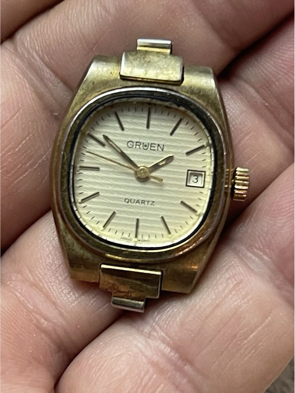 Vintage Gruen Womens Watch Gold Tone ( Parts/repair )